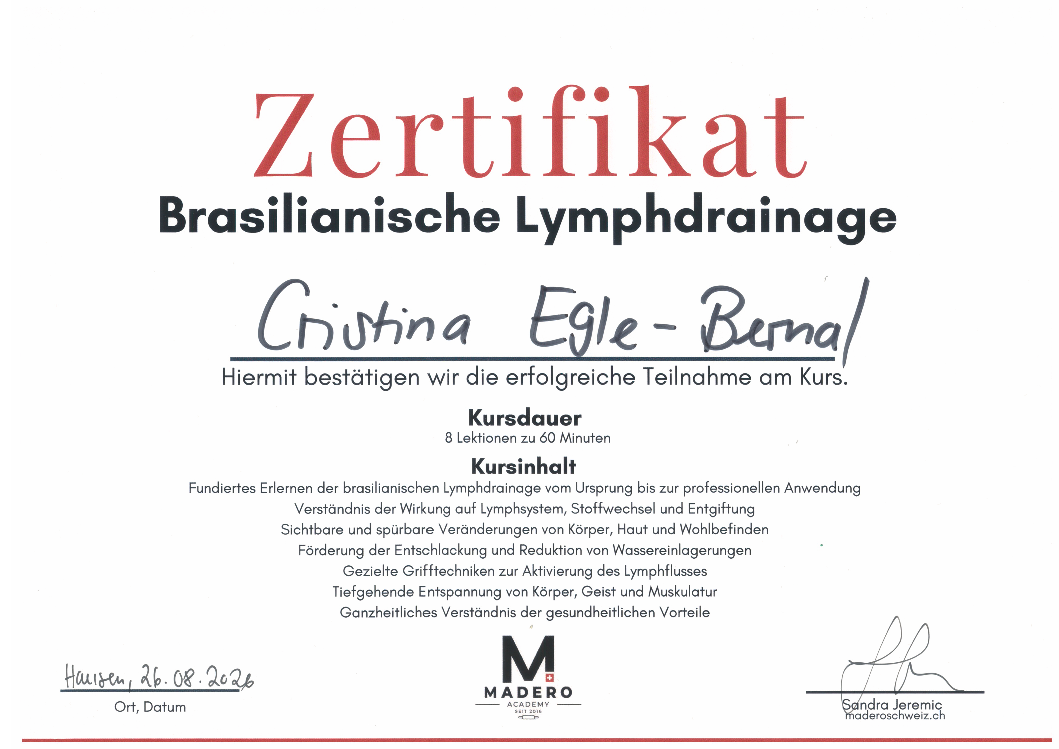 Brasilianische Lymphdrainage